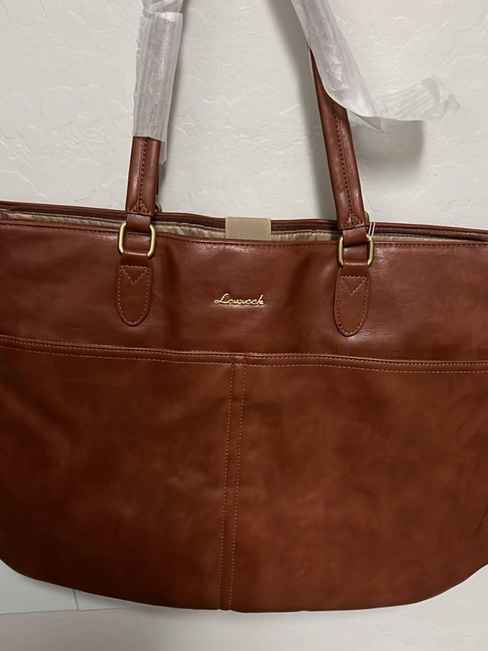 Women's Brown Leather Satchel Tote